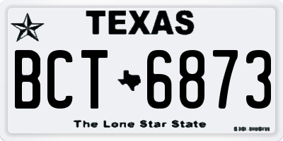 TX license plate BCT6873