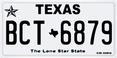 TX license plate BCT6879
