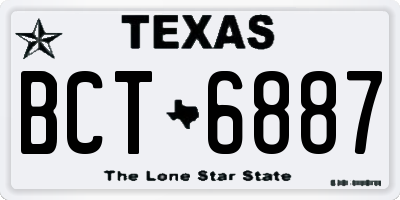 TX license plate BCT6887