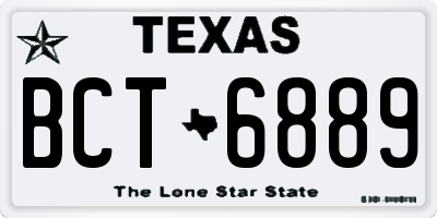 TX license plate BCT6889
