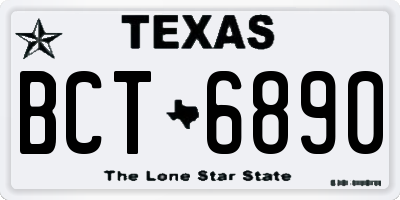 TX license plate BCT6890