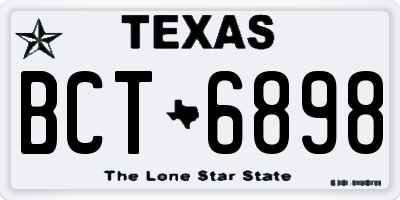 TX license plate BCT6898