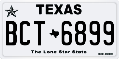 TX license plate BCT6899