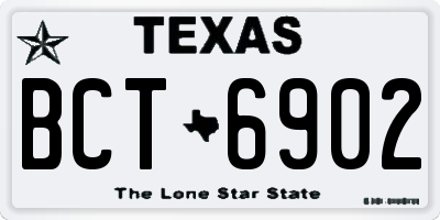 TX license plate BCT6902