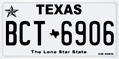 TX license plate BCT6906