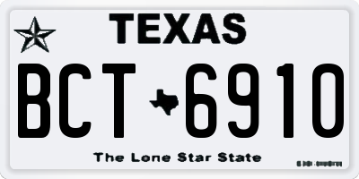 TX license plate BCT6910