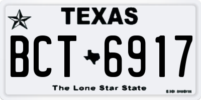 TX license plate BCT6917