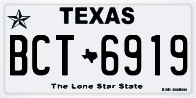 TX license plate BCT6919