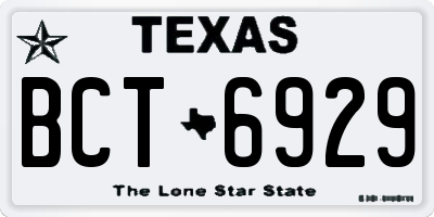TX license plate BCT6929