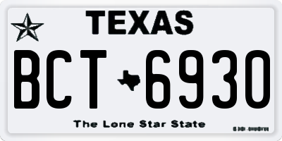 TX license plate BCT6930