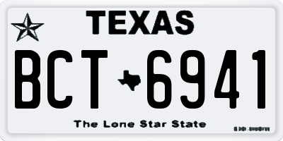 TX license plate BCT6941