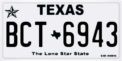 TX license plate BCT6943