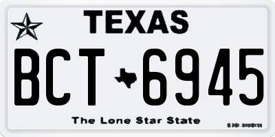 TX license plate BCT6945