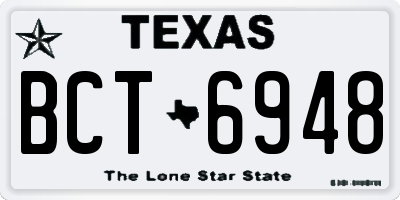 TX license plate BCT6948