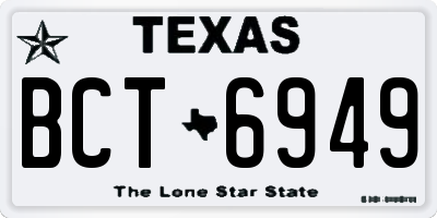 TX license plate BCT6949