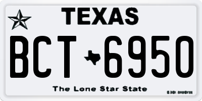 TX license plate BCT6950