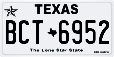 TX license plate BCT6952