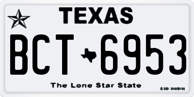 TX license plate BCT6953