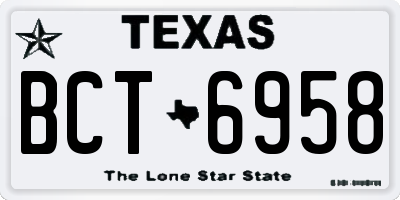 TX license plate BCT6958