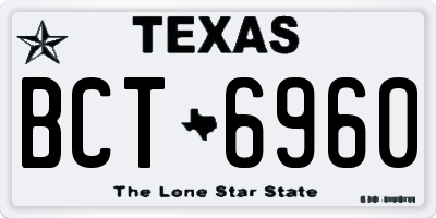 TX license plate BCT6960