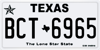 TX license plate BCT6965