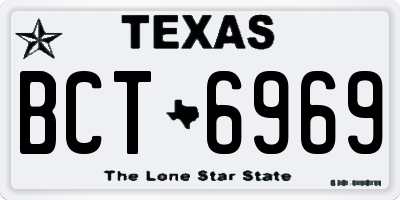 TX license plate BCT6969