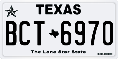 TX license plate BCT6970