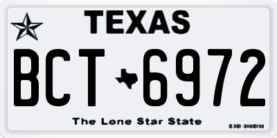 TX license plate BCT6972