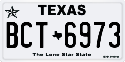 TX license plate BCT6973