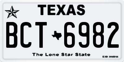 TX license plate BCT6982