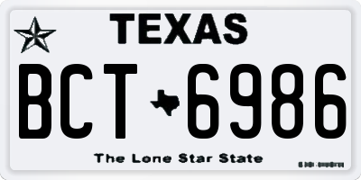 TX license plate BCT6986