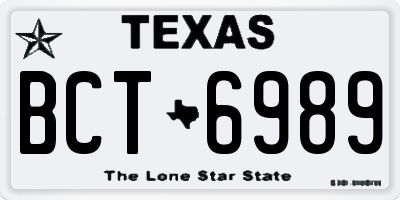 TX license plate BCT6989