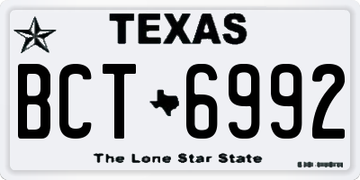 TX license plate BCT6992