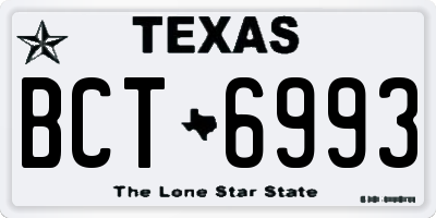 TX license plate BCT6993