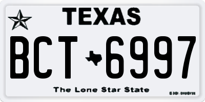 TX license plate BCT6997
