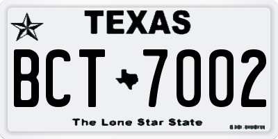 TX license plate BCT7002
