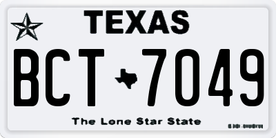 TX license plate BCT7049