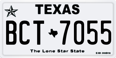 TX license plate BCT7055