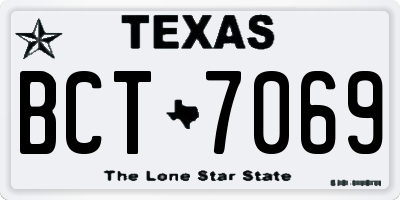 TX license plate BCT7069