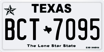TX license plate BCT7095