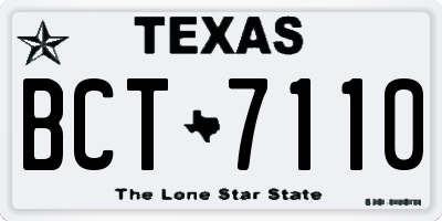 TX license plate BCT7110
