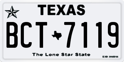 TX license plate BCT7119