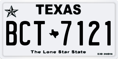 TX license plate BCT7121