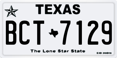 TX license plate BCT7129