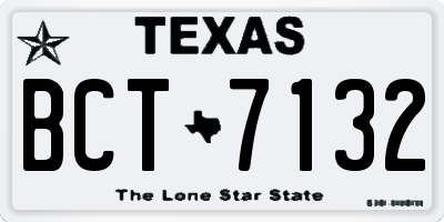 TX license plate BCT7132