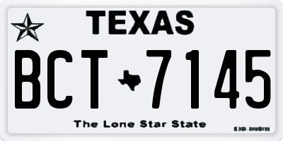 TX license plate BCT7145