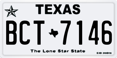 TX license plate BCT7146
