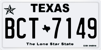 TX license plate BCT7149