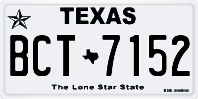 TX license plate BCT7152