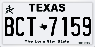 TX license plate BCT7159